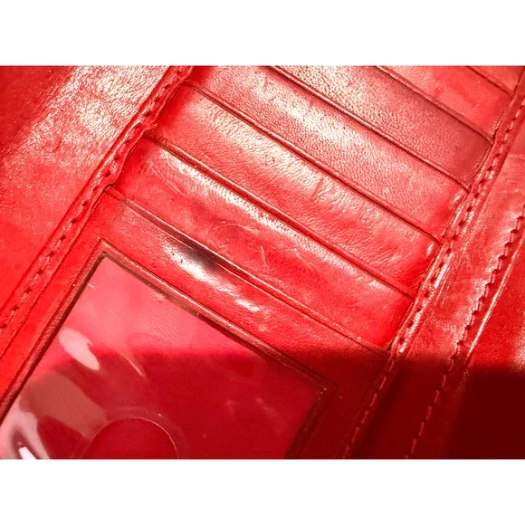 Dooney & Bourke Florentine Continental Clutch Wallet 9Y507 Red PREOWNED - Picture 7 of 10